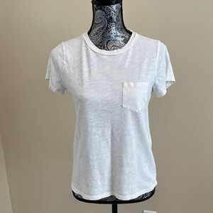 Madewell Women's White Crewneck Short Sleeve Tee Size Small